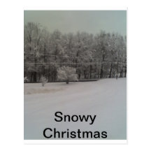 Snöig jul vykort