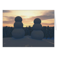 Snöig kärlek (årsdagen) kort