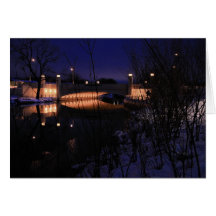 Snöig överbrygga kort