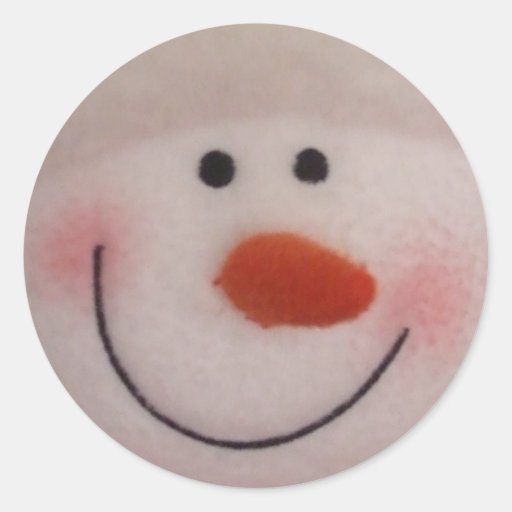 Snöig snögubbe klistermärken