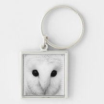 Snöig uggla Keychain Nyckelring