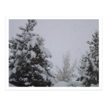 Snöig vintervykort