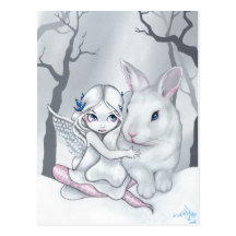 "Snökanin" vykort