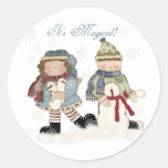 Snömagi Runda Klistermärken