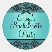 SnöreBachelorette för blått & för svart damastast 