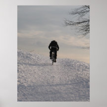 Snöryttare i fotografisk konstaffisch för vinter