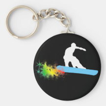 snowboard. rainbow. nyckelring