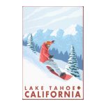 Snowboarderplats - Lake Tahoe, Kalifornien Canvasdukar Med Gallerikvalitet