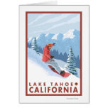 Snowboarderplats - Lake Tahoe, Kalifornien Hälsningskort