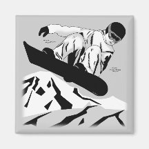 Snowboarding 5 kylskåpmagneter