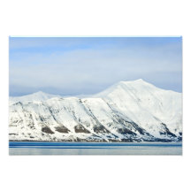 Snowcapped nå en höjdpunkt Woodfjord Svalbard 2 Foton