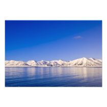 Snowcapped nå en höjdpunkt Woodfjord Svalbard Fotografier