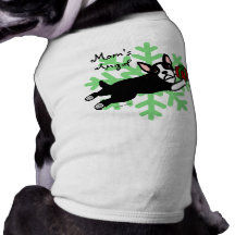 Snowflake för tecknad för Boston Terrierjul 2 Hund Tee