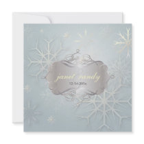 Snowflakes vinterbröllopinbjudningar