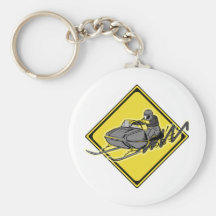 Snowmobile X-ing Nyckel Ring