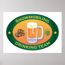 Snowmobiling dricka laget affischer