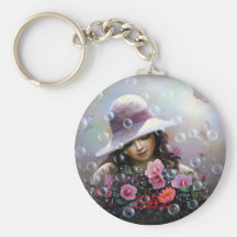 soapbubble flicka "Sharons sång" Keychain Nyckelringar