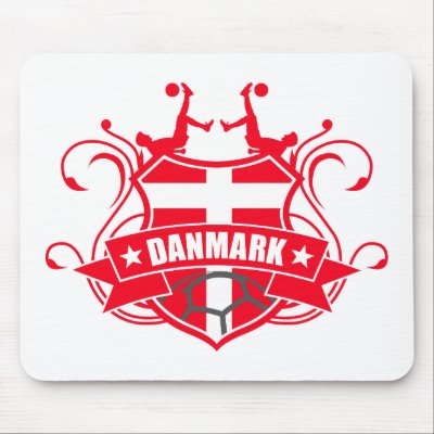 soccer DANMARK Mousepad från pixelkaiser_SPORTS