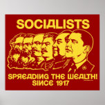 Socialister: Fördelning av rikedomen! Affisch
