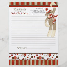 Sock monkey pojkebaby showervälsignelser custom flyer