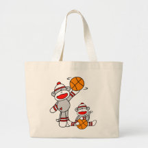 Sock monkeybasket tygkasse