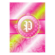 sockerMonogram för limefrukt 311-Pink Visitkort
