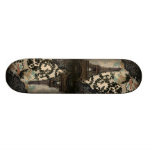 Sofistikerad damast för Paris Eiffel tornsnöre Skateboard Decks