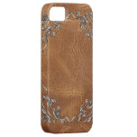 Sofistikerat brunt westernt fodral för läder iphon iPhone 5 cases