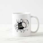 softballet som river fastar igenom, grafisk boll kaffe mugg