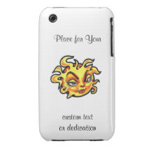 Sol för dam för kallt tecknadtatueringsymbol kvinn Case-Mate iPhone 3 skydd