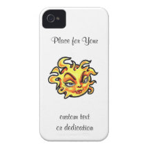 Sol för dam för kallt tecknadtatueringsymbol kvinn iPhone 4 fodraler