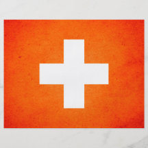 Sol kysst Schweitz flagga Custom Flyer