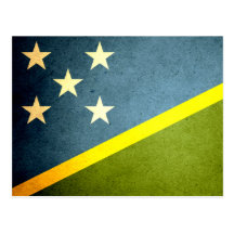 Sol kysst Solomon Island flagga Vykort