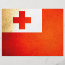 Sol kysst Tonga flagga Flygblad