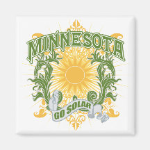 Sol- Minnesota Magneter För Kylskåp