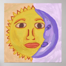 Sol och måne affischer