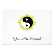 Sol Yin Yang Anpassade Inbjudningskort