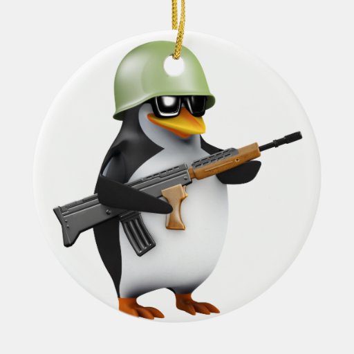 soldat för pingvin 3d julgransdekorationer