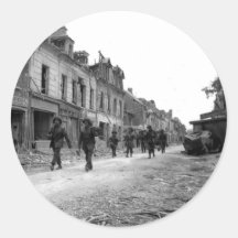 Soldater i Caen Runda Klistermärken