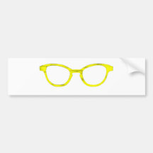 Solglasögonen gulnar kanten de MUSEUMZazzle gåvorn Bildekaler