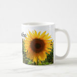 Solig solros kaffe mugg