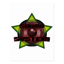 Solitt system för DnB Reggaedub DUBSTEP DJ Vykort