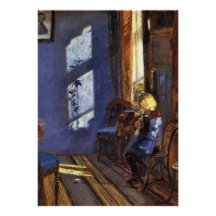 Solljus i blåtten hyr rum konst av Anna Ancher Personliga Inbjudan