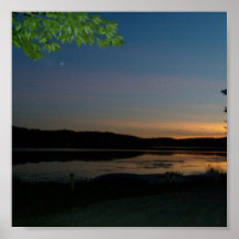 Solnedgång Lake Print