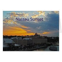 Solnedgång Nassau Bahamas Hälsningskort