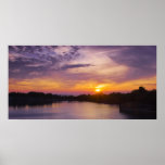 Solnedgång över villebrådet print