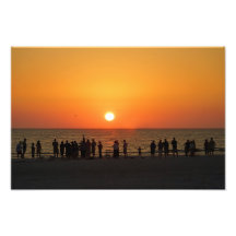 Solnedgång på stranden fotokonst