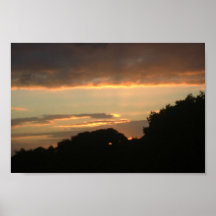 Solnedgångar från mitt fönster print