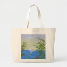 Solnedgången hänger lös tote bag