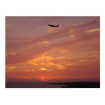 Solnedgångflyg Vykort
